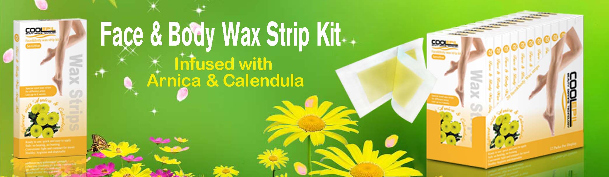Cool Epil wax strips – Arnica & Calendula