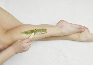 leg waxing